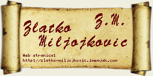 Zlatko Miljojković vizit kartica